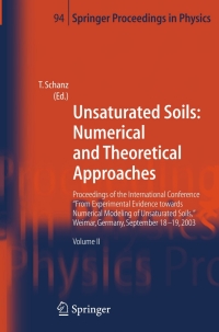 Titelbild: Unsaturated Soils: Numerical and Theoretical Approaches 1st edition 9783540211228