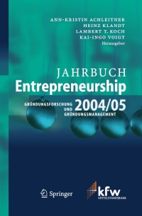 Cover image: Jahrbuch Entrepreneurship 2004/05 1st edition 9783540225171