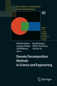 Cover image: Domain Decomposition Methods in Science and Engineering 1st edition 9783540225232