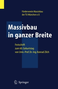 Imagen de portada: Massivbau in ganzer Breite 1st edition 9783540225416