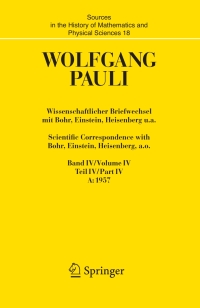 Imagen de portada: Wissenschaftlicher Briefwechsel mit Bohr, Einstein, Heisenberg u.a. / Scientific Correspondence with Bohr, Einstein, Heisenberg a.o. 9783540402961