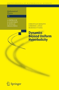 Imagen de portada: Dynamics Beyond Uniform Hyperbolicity 9783642060410