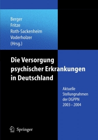 Imagen de portada: Die Versorgung psychischer Erkrankungen in Deutschland 1st edition 9783540239444