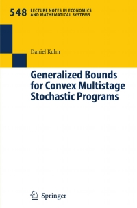 Imagen de portada: Generalized Bounds for Convex Multistage Stochastic Programs 9783540225409
