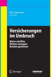 صورة الغلاف: Versicherungen im Umbruch 1st edition 9783540220633