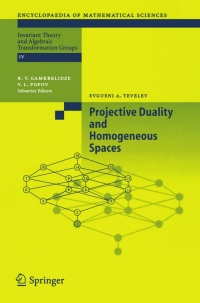 Imagen de portada: Projective Duality and Homogeneous Spaces 9783540228981