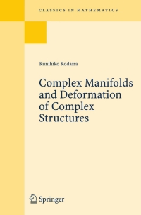 Titelbild: Complex Manifolds and Deformation of Complex Structures 9783540226147