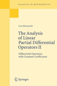 Cover image: The Analysis of Linear Partial Differential Operators II 9783540225164