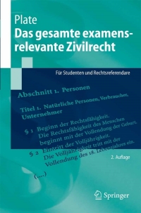 صورة الغلاف: Das gesamte examensrelevante Zivilrecht 2nd edition 9783540228097
