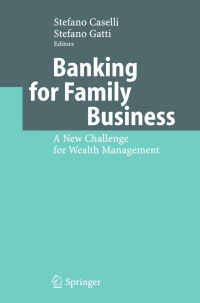 Imagen de portada: Banking for Family Business 1st edition 9783540227984