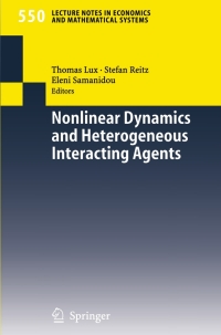 Cover image: Nonlinear Dynamics and Heterogeneous Interacting Agents 1st edition 9783540222378