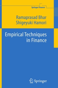 Imagen de portada: Empirical Techniques in Finance 9783540251231