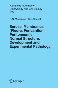 Cover image: Serosal Membranes (Pleura, Pericardium, Peritoneum) 9783540280446