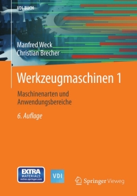 Imagen de portada: Werkzeugmaschinen 1 6th edition 9783642387449