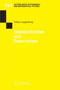 Cover image: Standardization and Expectations 9783540281122