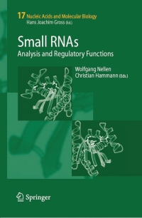 Cover image: Small RNAs: 9783540742708