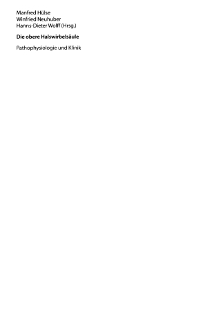 Imagen de portada: Die obere Halswirbelsäule 2nd edition 9783540256052