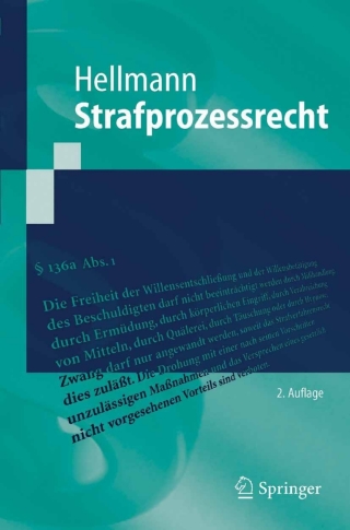 Cover image: Strafprozessrecht 2nd edition 9783540282822