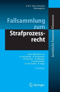 Imagen de portada: Fallsammlung zum Strafprozessrecht 2nd edition 9783540283386