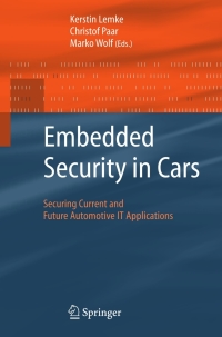 صورة الغلاف: Embedded Security in Cars 1st edition 9783540283843