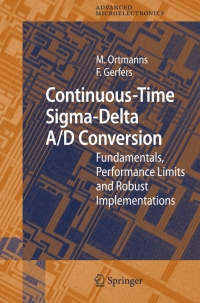 Cover image: Continuous-Time Sigma-Delta A/D Conversion 9783540284062