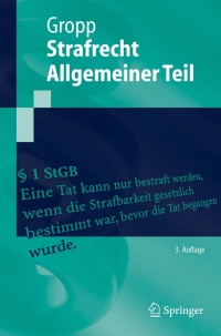 Cover image: Strafrecht  Allgemeiner Teil 3rd edition 9783540245377