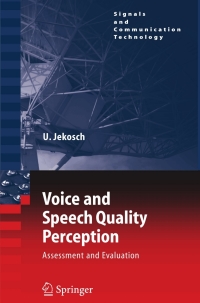 Imagen de portada: Voice and Speech Quality Perception 9783540240952