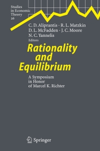 表紙画像: Rationality and Equilibrium 1st edition 9783540295778
