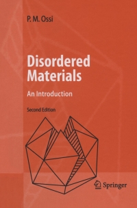 Imagen de portada: Disordered Materials 2nd edition 9783540296096