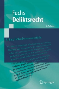 Cover image: Deliktsrecht 6th edition 9783540297246