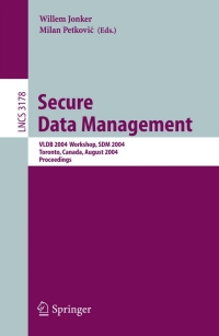Cover image: Secure Data Management 1st edition 9783540229834