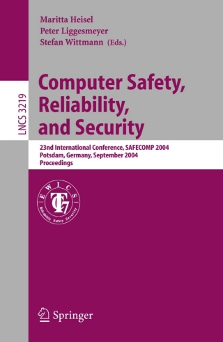 Cover image: Computer Safety, Reliability, and Security 1st edition 9783540231769