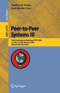 Omslagafbeelding: Peer-to-Peer Systems III 1st edition 9783540242529