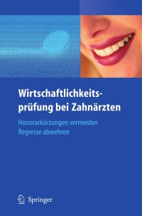 Cover image: Wirtschaftlichkeitsprüfung bei Zahnärzten 9783540236917