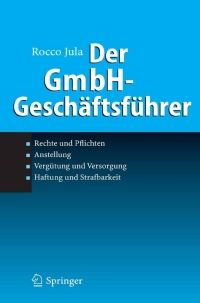 Imagen de portada: Der GmbH-Geschäftsführer 9783540256861