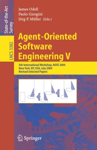 Cover image: Agent-Oriented Software Engineering V 1st edition 9783540242864
