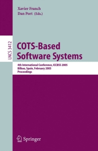 Titelbild: COTS-Based Software Systems 1st edition 9783540245483