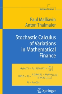 Imagen de portada: Stochastic Calculus of Variations in Mathematical Finance 9783540434313