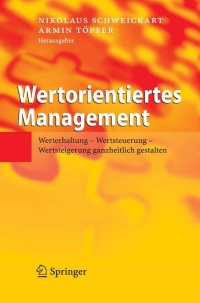 Imagen de portada: Wertorientiertes Management 1st edition 9783540258681