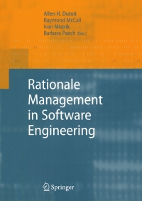 Immagine di copertina: Rationale Management in Software Engineering 1st edition 9783540309970