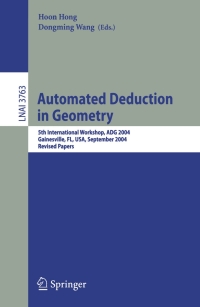 Titelbild: Automated Deduction in Geometry 1st edition 9783540313328