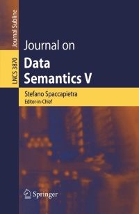 Imagen de portada: Journal on Data Semantics V 1st edition 9783540314264