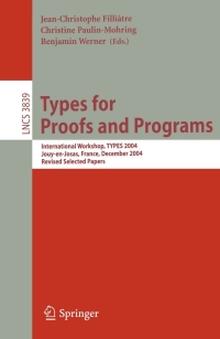 Cover image: Types for Proofs and Programs 1st edition 9783540314288