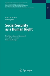 Titelbild: Social Security as a Human Right 9783540314677