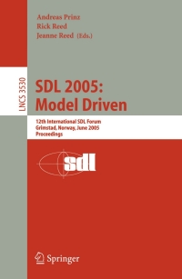 Imagen de portada: SDL 2005: Model Driven 1st edition 9783540266129