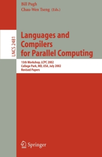 Cover image: Languages and Compilers for Parallel Computing 1st edition 9783540307815