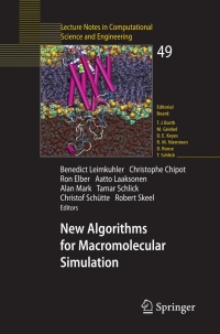صورة الغلاف: New Algorithms for Macromolecular Simulation 1st edition 9783540255420