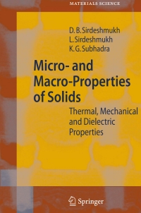 Cover image: Micro- and Macro-Properties of Solids 9783540317852