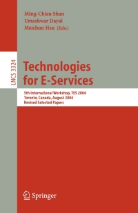 Cover image: Technologies for E-Services 1st edition 9783540250494