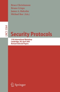 表紙画像: Security Protocols 1st edition 9783540283898